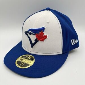 Toronto Blue Jays Hat Cap Fitted Mens 7 3/4 White Baseball New Era 59FIFTY NEW